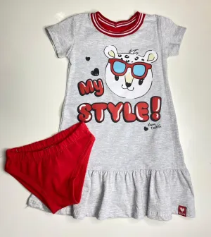 VESTIDO CON BOMBACHA BYGUS 6356 1,2 AÑOS