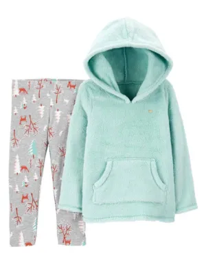 CONJUNTO CON CAPUCHA CARTERS 12 MESES