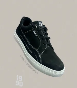ZAPATENIS 1990 BANDEIRANTE 100% CUERO NEGRO