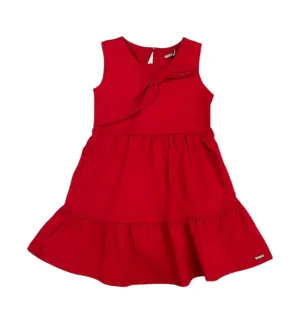 VESTIDO ROJO CON MOÑO ALAKAZOO A5298