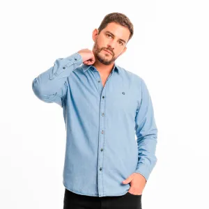 CAMISA PATROL DENIM TRISTAN CELESTE