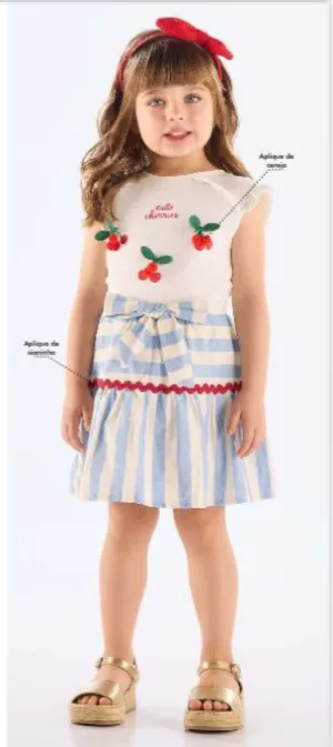 CONJUNTO CON SHORT POLLERA 46305