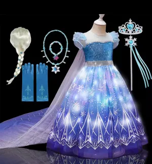VESTIDO FROZEN CON SUS ACCESORIOS
