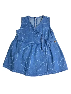 VESTIDO DE JEANS DE CORAZONES ALAKAZOO J3441