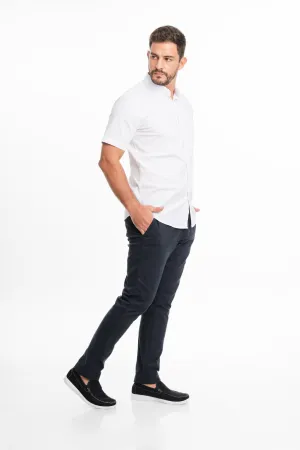 PANTALON GABARDINA ELASTIZADA CLASICO FLAT DONALDSON AZUL