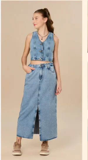 POLLERA LARGA JEANS 80139 URBAN