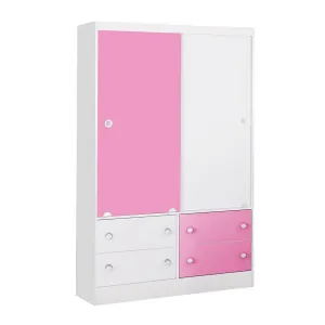 ROPERO ABBA 2P 131 QMOVI BLANCO/ROSA