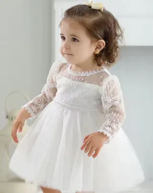 VESTIDO MANGAS LARGAS ALI BLANCO