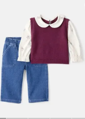CONJUNTO CON JEANS CARTERS 12M