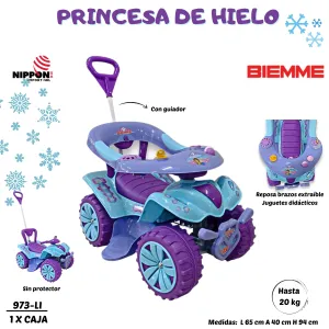TRICICLO TIPO MOTO C/EMPUJADOR PRINCESA CAR HIELO