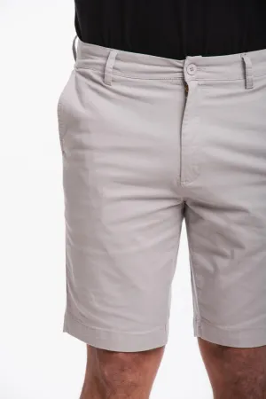 BERMUDA GABARDINA ELASTIZADA FLAT CLASICA DONALDSON GRIS CLARO