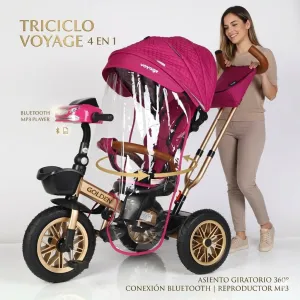 TRICICLO VOYAGE CON CAPOTA 4 EN 1