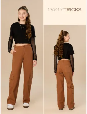 PANTALON WIDE LEG CARGO  80095