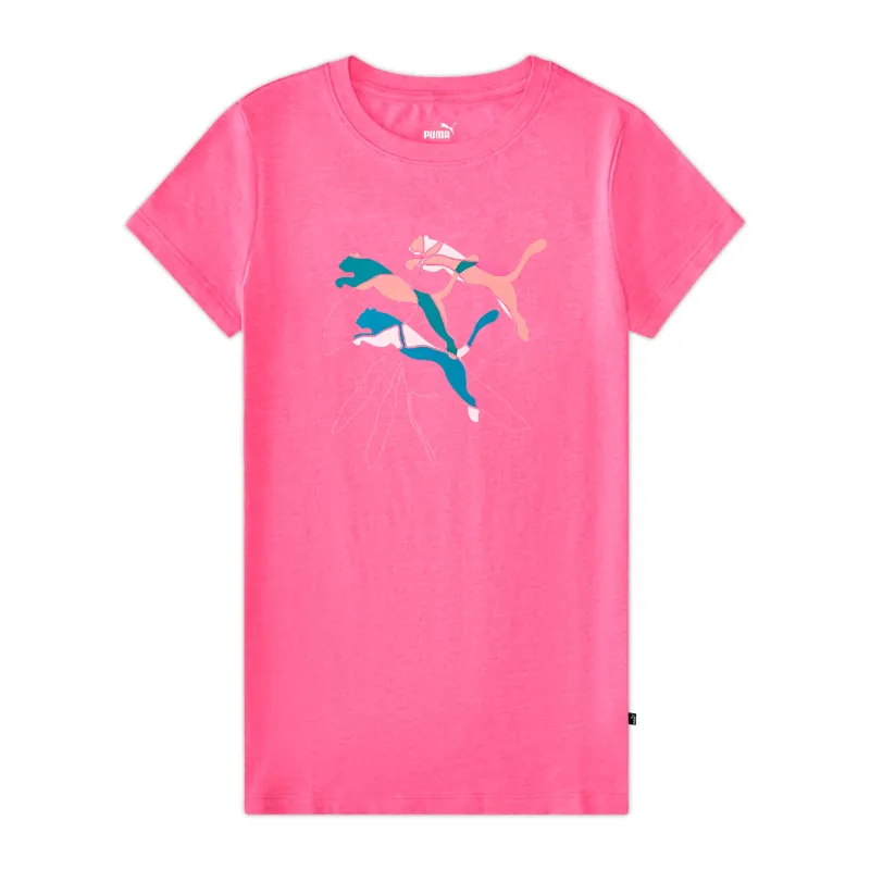 REMERA PUMA GRAPHICS BRANDED LEAF TEE ROSA 685082A03